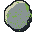 Rendered mossy pixel-art boulder